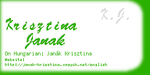 krisztina janak business card