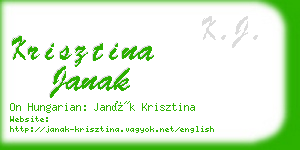 krisztina janak business card